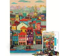 Porto Jigsaws 1000 pièces pour Adultes, Jeu cognitif, Assemblage d'images Amusant à Faire Ensemble, Collection d'art (50x75cm)