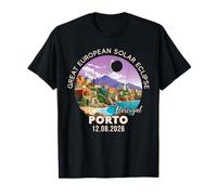 Porto, Portugal Great European Solar Eclipse 2026 T-Shirt