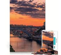 Porto pour Adultes Puzzle de 1000 pièces Jeu de réflexion Joie familiale Découpe de précision Joli Cadeau (38x52cm)