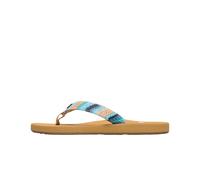 Tongs Roxy Porto Raffia II bleu marron femme - 36