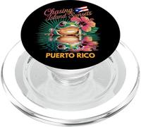 Porto Rico Coquí Chasing Island Couchers de Soleil Tropical Boricua PopSockets PopGrip pour MagSafe