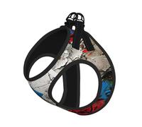 Porto Rico Ensemble harnais et laisse pour chien avec drapeau imprimé drapeau imprimé, gilet respirant et réglable anti-fugue pour chats et chiens