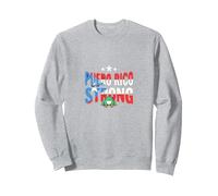 Porto Rico est Fort : Patriotic Coqui Frog Pride Sweatshirt, Unisexe pour Adultes, Gris Chiné, XL