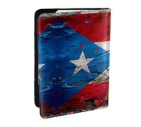 Porto Rico Étui portefeuille pour passeport Motif drapeau, Noir , Taille unique