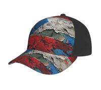 Porto Rico Fond d'écran Drapeau Impression Fonction Casquette de baseball Chapeau de protection solaire Respirant Activités de plein air Mode Noir