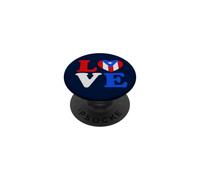 Porto Rico Love Heart Boricua Pride Hispanic Heritage Month PopSockets PopGrip Adhésif