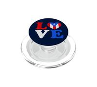 Porto Rico Love Heart Boricua Pride Hispanic Heritage Month PopSockets PopGrip pour MagSafe
