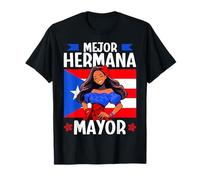 Porto Rico Mejor Hermana Mayor Queen Flag Edition T-Shirt