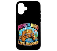 Porto Rico Niveau Débloqué Gamer Coqui Frog Coque pour iPhone 16