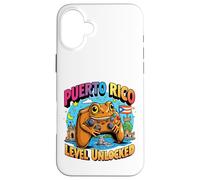 Porto Rico Niveau Débloqué Gamer Coqui Frog Coque pour iPhone 16 Plus