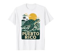 Porto Rico, tortue de mer, faune océanique et coucher de soleil T-Shirt