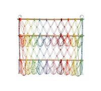 PortoAlegre Hamac à jouets pour le rangement des peluches, suspension murale, filet de rangement, hauteur réglable, style bohème, macramé, pour chambre d'enfant, chambre d'enfant