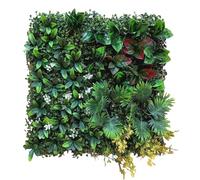 PortoAlegre Lot de 12 Panneaux Muraux en Gazon Artificiel, 50x50cm Décoration Murale haie Verte, Panneaux de Buis Artificiels Anti-UV pour Décoration Murale de Maison, Hôtels, Cafés
