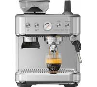 PortoAlegre Machine à café espresso avec moulin intégré 15 bars, PID, buse vapeur 360°, 250g broyeur conique, réservoir 2.3L, inox, contrôle de température précis