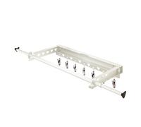 PortoAlegre Séchoir mural, extensible, 62,3 à 115 cm, pliable, peu encombrant, avec 7 pinces, pour l'intérieur et l'extérieur, capacité de charge de 30 kg, blanc