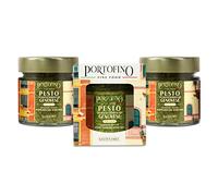 Portofino Fine Food - Pesto Genovese au Basilic Génois AOP Sans Ail - 3 x 100 g