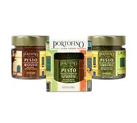 Portofino Fine Food - Pesto Genovese, Rouge et Truffes au Basilic Génois AOP - 3 x 100 g