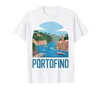 Portofino Italie Scenic Harbor Coastal Souvenir T-Shirt
