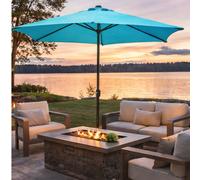 Portofino parasol gris rond 294 x 294 m