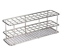 Portoir pour tubes à essai neoLab® en acier inoxydable pour Ø 12 mm, 3 x 12 rangées