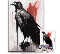 Portrait à l'encre d'un vautour - Puzzle de 1000 pièces - Jeu de développement cognitif Amusant - Cadeau spécial et attentionné - Dimensions:38x52cm
