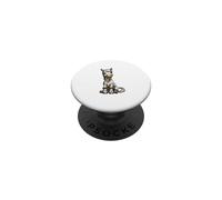 Portrait Abstrait de Cheval PopSockets PopGrip Adhésif