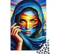 Portrait Abstrait de Femme Set Puzzle 1000 Pièces Collectionneurs, Papier Recyclé Épais, Décoration Intérieure, Art Mural, Cadeau Couples, Puzzle Décoratif 52x38cm/1000pcs