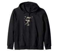 Portrait Abstrait Homme Fumeur Moody Noir Sweat à Capuche