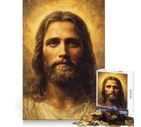 Portrait Antique de Jésus-Christ Puzzle Difficile de 1000 pièces pour Adultes Améliore la mémoire Temps Bien investi Bords Nets Cadeau spécial (38x52cm)