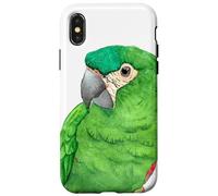 Portrait Aquarelle de Perroquet de Han aux épaules Rouges Coque pour iPhone X/XS