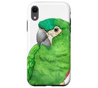 Portrait Aquarelle de Perroquet de Han aux épaules Rouges Coque pour iPhone XR