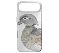 Portrait Aquarelle Poule colvert Miroir Bleu Coque pour iPhone Air