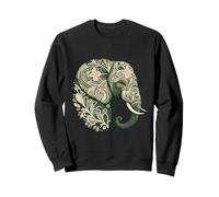 Portrait botanique éléphant Faune Animal Nature Sweatshirt