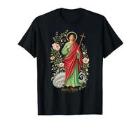 Portrait catholique de Sainte Marthe Florale de Santa Marta T-Shirt