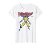 Portrait Classique de Wolverine avec Marvel X-Men T-Shirt, Femme, Blanc, S