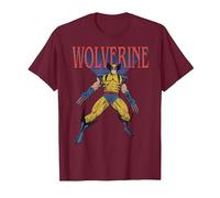 Portrait Classique de Wolverine avec Marvel X-Men T-Shirt, Homme, Marron, XXL