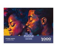 Portrait Coloré Puzzle 1000 Pièces pour Adultes Art Puzzle Coffret Puzzle 1000 Pièces Décompression Décoration Cadeau 52x38cm/1000pcs
