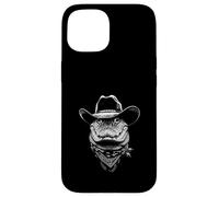 Portrait Cowboy Alligator Vintage Western Wild West Coque pour iPhone 15