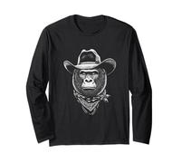 Portrait Cowboy Gorille Vintage Western Wild West Manche Longue