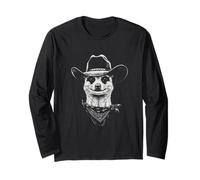 Portrait Cowboy Suricate Vintage Western Wild West Manche Longue