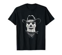 Portrait Cowboy Suricate Vintage Western Wild West T-Shirt