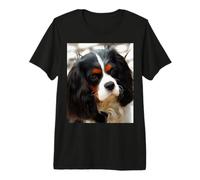 Portrait d Un épagneul Cavalier Roi Charles T-Shirt Haut de Gamme