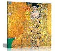 Portrait d'Adele Bloch-Bauer I par Gustav Klimt Impression sur toile encadrée moderne 86 x 86 cm