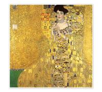 Portrait d'Adèle Bloch-Bauer Poster de Gustav Klimt 30 x 30 cm Jaune Tableaux Décoration murale