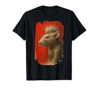 Portrait d'animal de Rat Punk, Style d'art rupestre T-Shirt