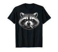 Portrait d'animal fumant Visage de Raton Laveur T-Shirt
