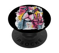 Portrait d'art Graphique représentant Un Chien Triste PopSockets PopGrip Adhésif