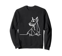 Portrait d'art Minimaliste à Une Ligne Doberman Sweatshirt