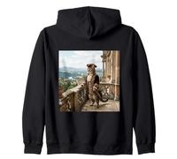 Portrait de Balcon Style Victorien élégant Palais de Chat Sweat à Capuche