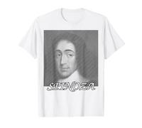Portrait de Baruch Spinoza formé par des Lignes T-Shirt Graphique avec Valeur